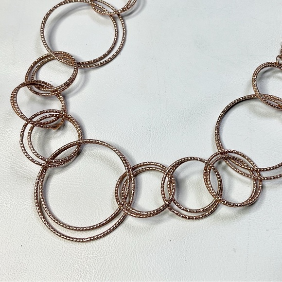 Rose Gold Sterling Vermeil 925 Italy Necklace 18” - Picture 4 of 7